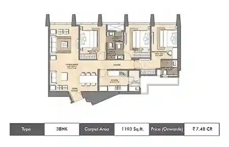 3 BHK-1193 SqFt